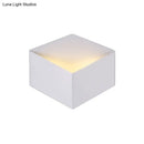 GobekUsa Minimalist Metallic Geometric Wall Mount Light: Cubic Shape, 1/2-Light White Wall Lamp for Corridor