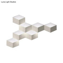 GobekUsa Minimalist Metallic Geometric Wall Mount Light: Cubic Shape, 1/2-Light White Wall Lamp for Corridor