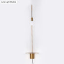 GobekUsa Minimalist Metallic Gooseneck Wall Sconce with Bulb - Black/White/Gold Lighting Fixture