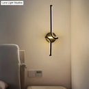 GobekUsa Minimalist Metallic LED Wall Sconce - Sleek Linear Bedside Lighting Fixture