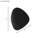 GobekUsa Minimalist Metallic Triangle Wall Sconce - 8.5"/10.5" Wide LED Black Lamp for Corridor