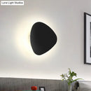 GobekUsa Minimalist Metallic Triangle Wall Sconce - 8.5"/10.5" Wide LED Black Lamp for Corridor