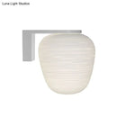 GobekUsa Ribbed Glass Sconce: Simple 1-Light Wall Mounted Lighting in Milky White