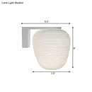 GobekUsa Ribbed Glass Sconce: Simple 1-Light Wall Mounted Lighting in Milky White