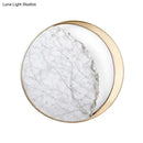 GobekUsa Minimalist Moon Wall Lamp Marble 1-Head Sconce in Gold - Perfect for Living Room