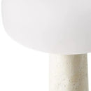 GobekUsa Cream Marble Table Lamp: Modern LED Bedroom Lighting Fixture