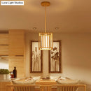 GobekUsa Asian Wood Island Pendant Light - Natural Wood Finish