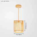 GobekUsa Asian Wood Island Pendant Light - Natural Wood Finish