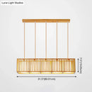 GobekUsa Asian Wood Island Pendant Light - Natural Wood Finish