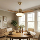 Minimalist Nordic Wooden Ceiling Fan Light
