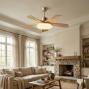 Minimalist Nordic Wooden Ceiling Fan Light