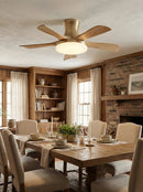 Minimalist Nordic Wooden Ceiling Fan Light