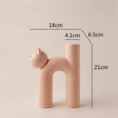 GobekUsa Cathead H-Shaped Tube Vase for Flower Hydroponics Arrangement