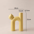 GobekUsa Cathead H-Shaped Tube Vase for Flower Hydroponics Arrangement