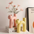 GobekUsa Cathead H-Shaped Tube Vase for Flower Hydroponics Arrangement