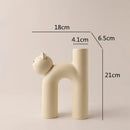 GobekUsa Cathead H-Shaped Tube Vase for Flower Hydroponics Arrangement