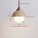 GobekUsa Creative Stone LED Pendant Light Yellow Travertine Nordic Minimalism Hanging Lamp
