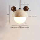 GobekUsa Creative Stone LED Pendant Light Yellow Travertine Nordic Minimalism Hanging Lamp