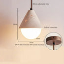 GobekUsa Creative Stone LED Pendant Light Yellow Travertine Nordic Minimalism Hanging Lamp