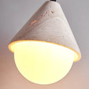 GobekUsa Creative Stone LED Pendant Light Yellow Travertine Nordic Minimalism Hanging Lamp