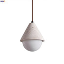 GobekUsa Creative Stone LED Pendant Light Yellow Travertine Nordic Minimalism Hanging Lamp