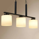 GobekUsa Minimalist Opal Frosted Glass Island Lighting Fixture - 3 Heads Hanging Pendant Light