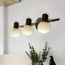 GobekUsa Minimalist Opal Glass Sconce Lighting - Stylish Study Room Wall Mount Lamp in Black with Linear Design