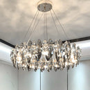 GobekUsa Minimalist Oval Crystal Clear Pendant Chandelier - Elegant Ceiling Light for Restaurants