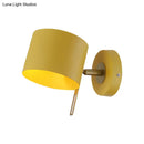 GobekUsa Minimalistic Metallic Cylinder Wall Mount Sconce - 5" Width - 1 Light - Black/Pink/Yellow/Blue - Ideal for Corridors
