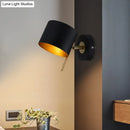 GobekUsa Minimalistic Metallic Cylinder Wall Mount Sconce - 5" Width - 1 Light - Black/Pink/Yellow/Blue - Ideal for Corridors