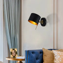 GobekUsa Minimalistic Metallic Cylinder Wall Mount Sconce - 5" Width - 1 Light - Black/Pink/Yellow/Blue - Ideal for Corridors