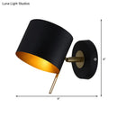 GobekUsa Minimalistic Metallic Cylinder Wall Mount Sconce - 5" Width - 1 Light - Black/Pink/Yellow/Blue - Ideal for Corridors