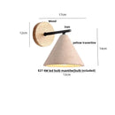 GobekUsa Iron Yellow Travertine Wall Lights, Pull Chain Switch, LED Sconce for Bedroom, Bathroom.