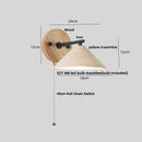 GobekUsa Iron Yellow Travertine LED Wall Sconce for Bedroom, Bathroom, Mirror Light