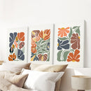 Boho Botanical Set of 3 Wall Art. Abstract Flowers Prints by Wall Art Set