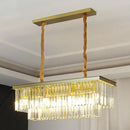 GobekUsa Minimalist Prismatic Crystal Restaurant Pendant Light - Rectangular Island