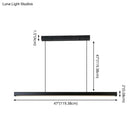 GobekUsa Minimalist Rectangular LED Suspension Lamp - Metal Island Light Fixture