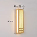 GobekUsa LED Wood Wall Lamp Acrylic Rectangular Bedside Light for Living Room