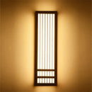 GobekUsa LED Wood Wall Lamp Acrylic Rectangular Bedside Light for Living Room