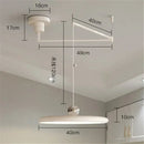 GobekUsa Cream Iron Art Chandelier LED Pendant Light for Bedroom Living Room