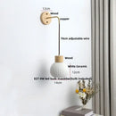GobekUsa Ceramic LED Wall Lamp Modern Wood Decor Stair Light Fixtures