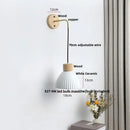 GobekUsa Ceramic LED Wall Lamp Modern Wood Decor Stair Light Fixtures
