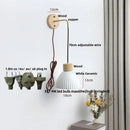 GobekUsa Ceramic LED Wall Lamp Modern Wood Decor Stair Light Fixtures