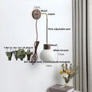 GobekUsa Ceramic LED Wall Lamp Modern Wood Decor Stair Light Fixtures