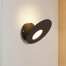 GobekUsa Minimalist Round Acrylic Wall Sconce with Integrated LED for Bedroom - Black/White