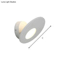 GobekUsa Minimalist Round Acrylic Wall Sconce with Integrated LED for Bedroom - Black/White