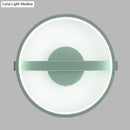 GobekUsa Minimalist LED Acrylic Wall Lamp in Green - White/Warm Light, 12.5"/16.5" Dia