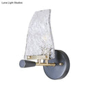 GobekUsa Minimalist Sail Ship Glass Wall Light - Textured, Novelty Design, 1 Bulb Black Sconce for Bedrooms