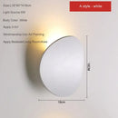 Minimalist silver & black led wall lamp for bedroom by Decorbites