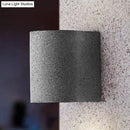 GobekUsa Minimalistic LED Wall Light: Half Cylinder Living Room Sconce with Cement Fixture